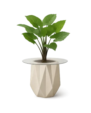 Facet Blanc Planter