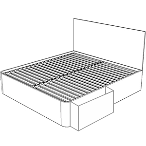 Option selection for drawer bed storage (slate)